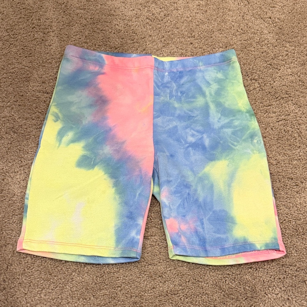 Colorful Tie-Dye Biker Shorts